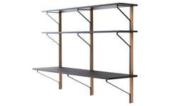 Kaari wall shelf with desk
