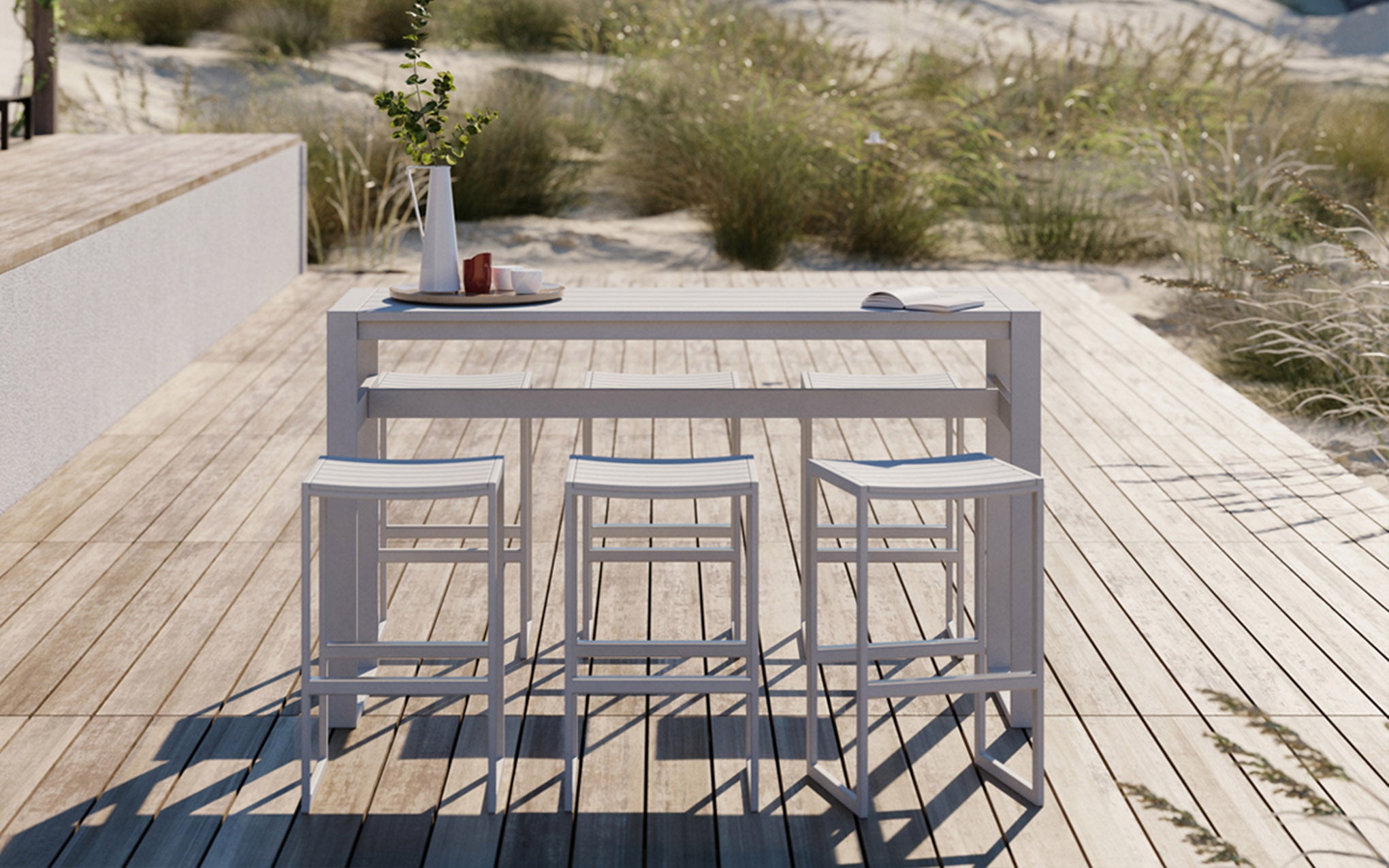Eos outdoor backless bar stool
