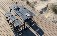 Eos outdoor backless bar stool