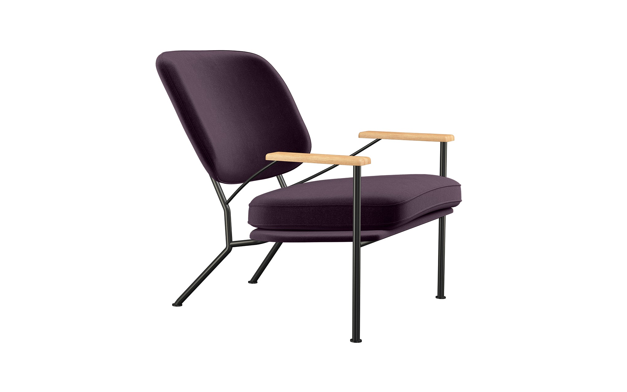 Orlando armchair with oak arms