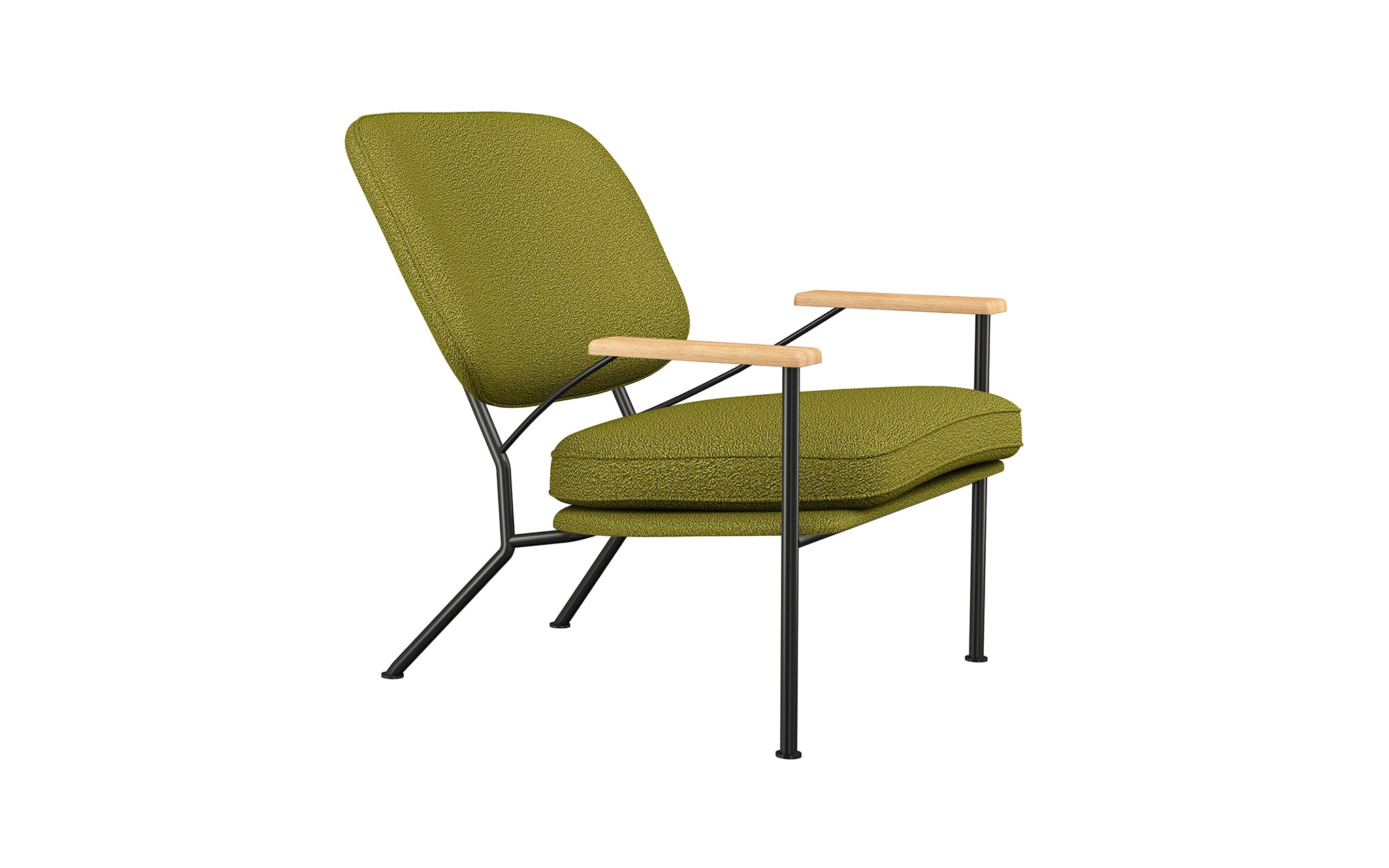 Orlando armchair with oak arms