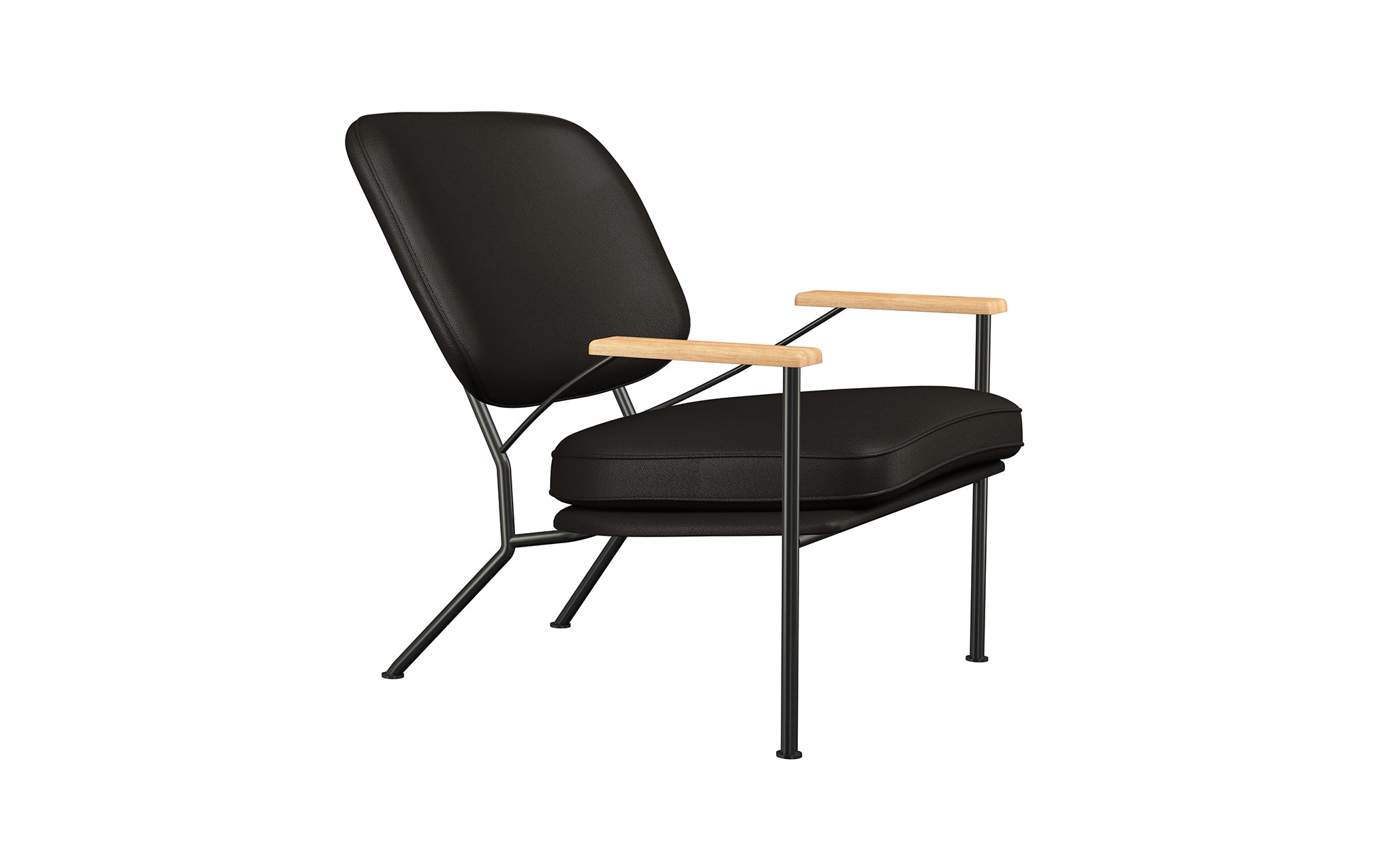 Orlando armchair with oak arms