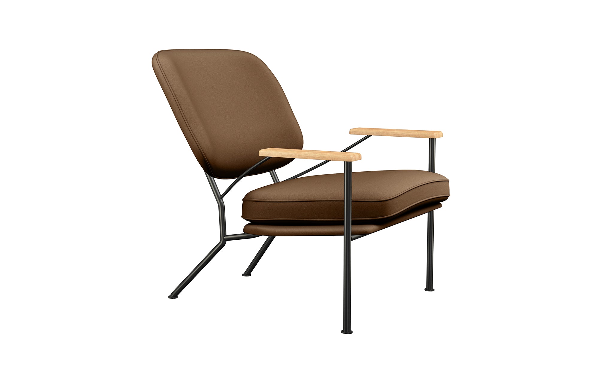 Orlando armchair with oak arms