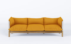 Tepee three seat sofa - oak, white sling