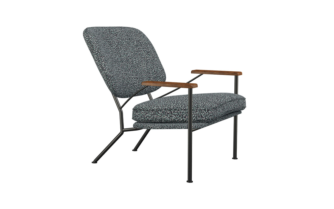 Orlando armchair with walnut arms