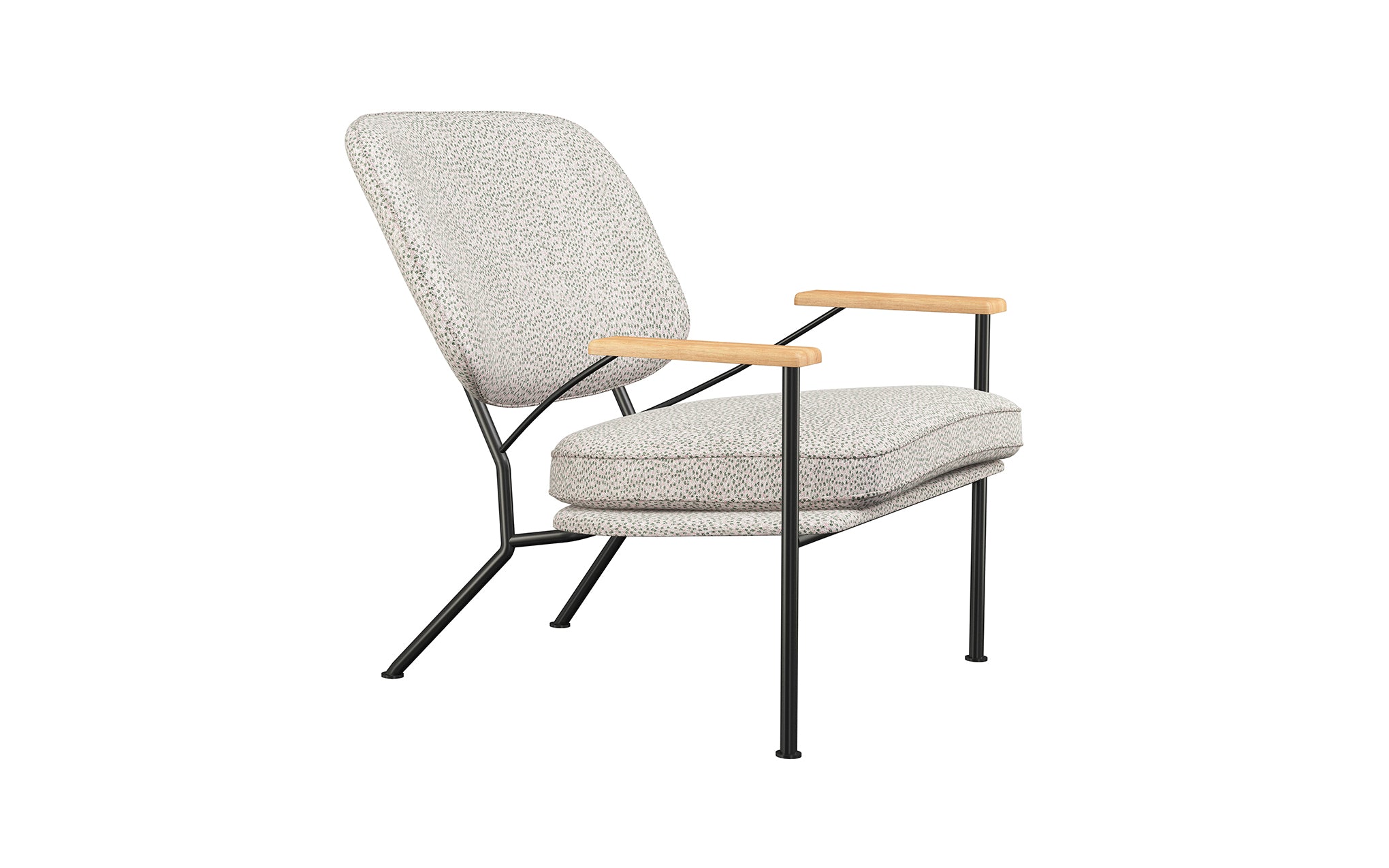 Orlando armchair with oak arms