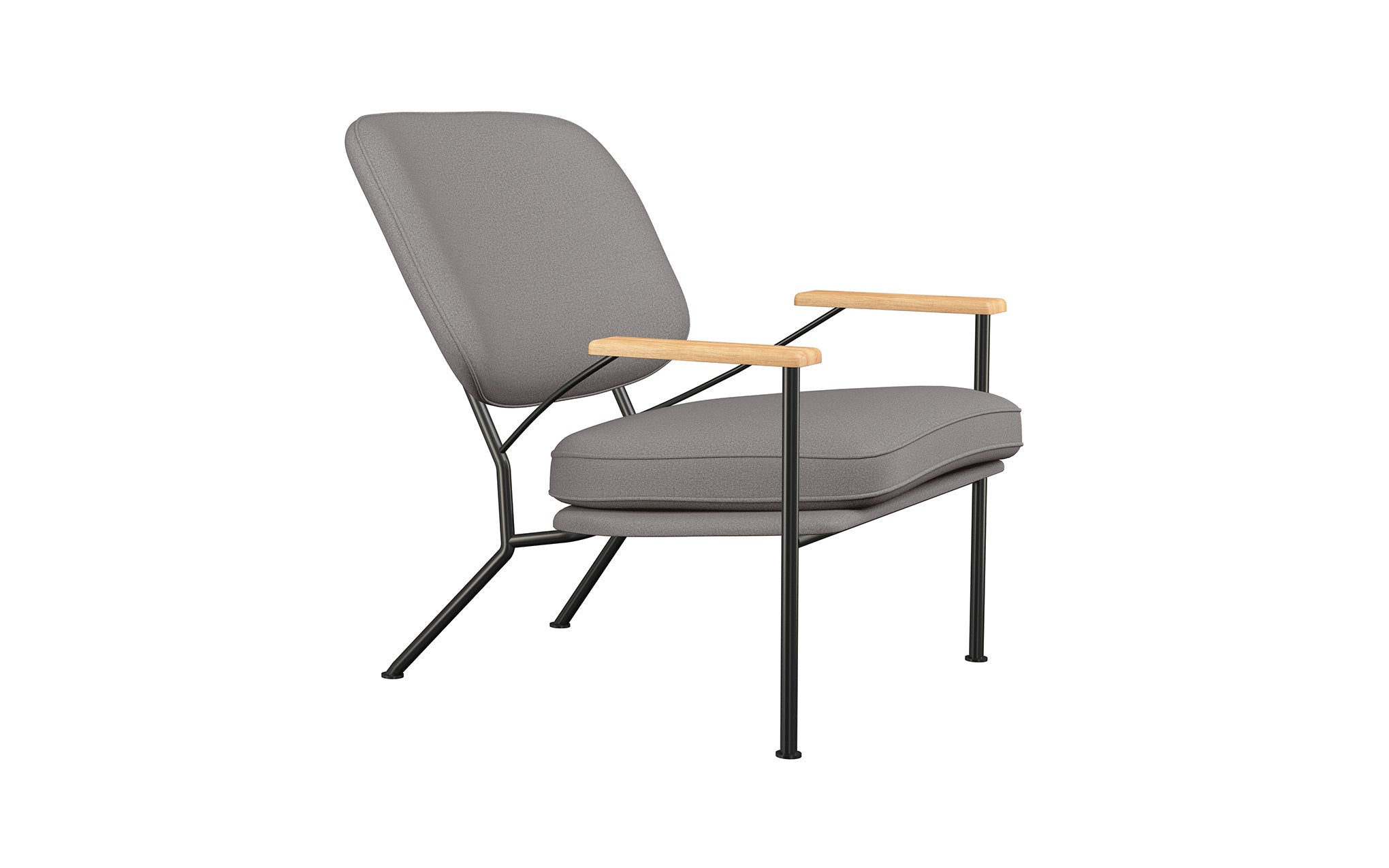 Orlando armchair with oak arms