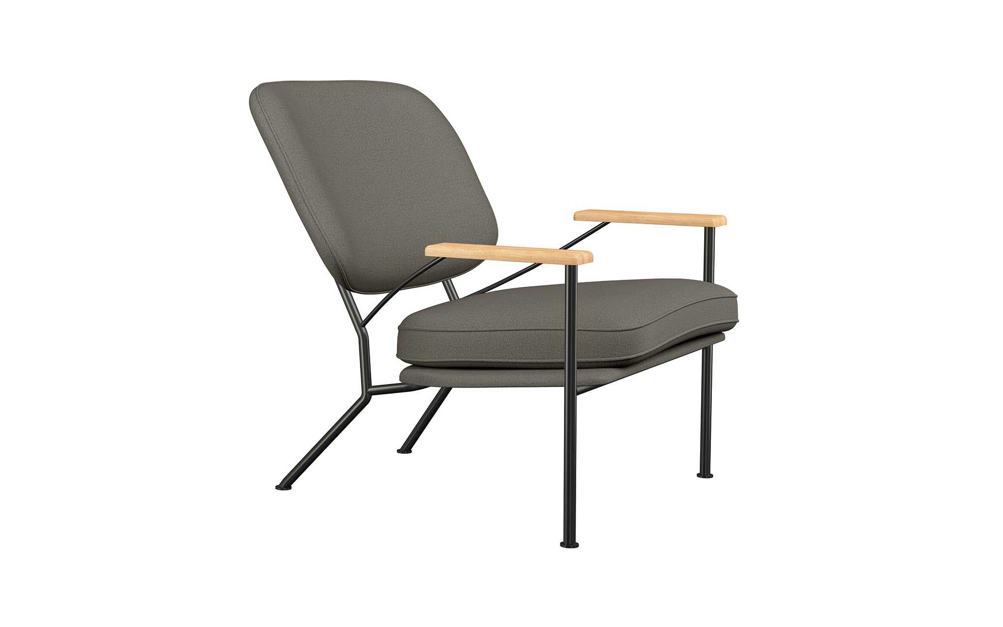 Orlando armchair with oak arms