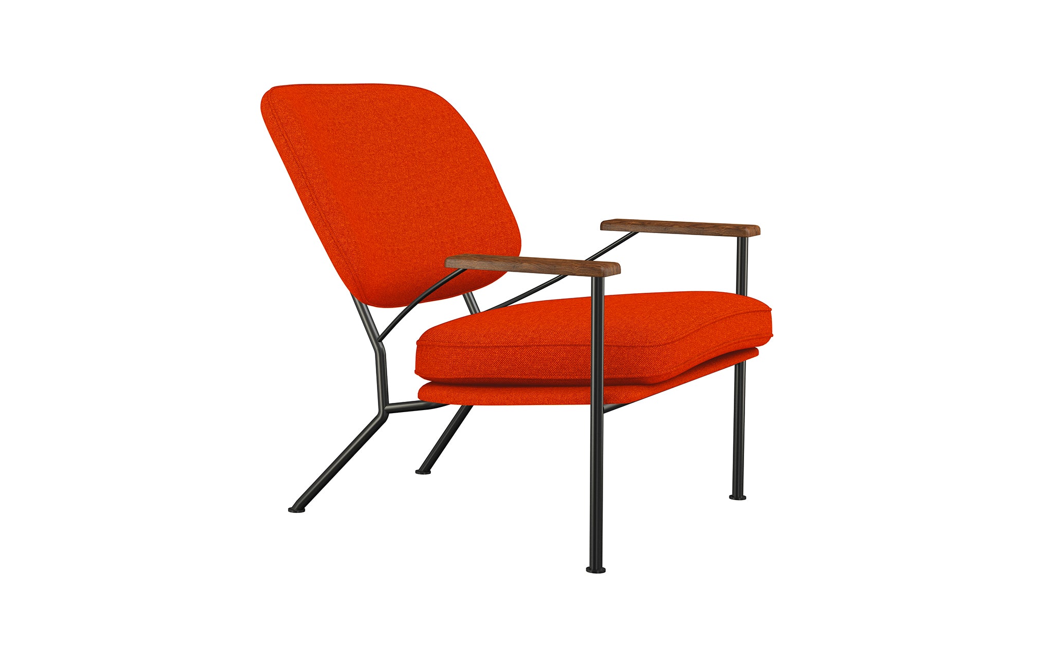 Orlando armchair with walnut arms