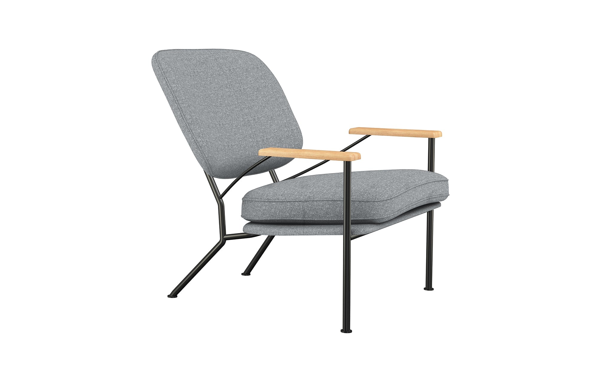 Orlando armchair with oak arms