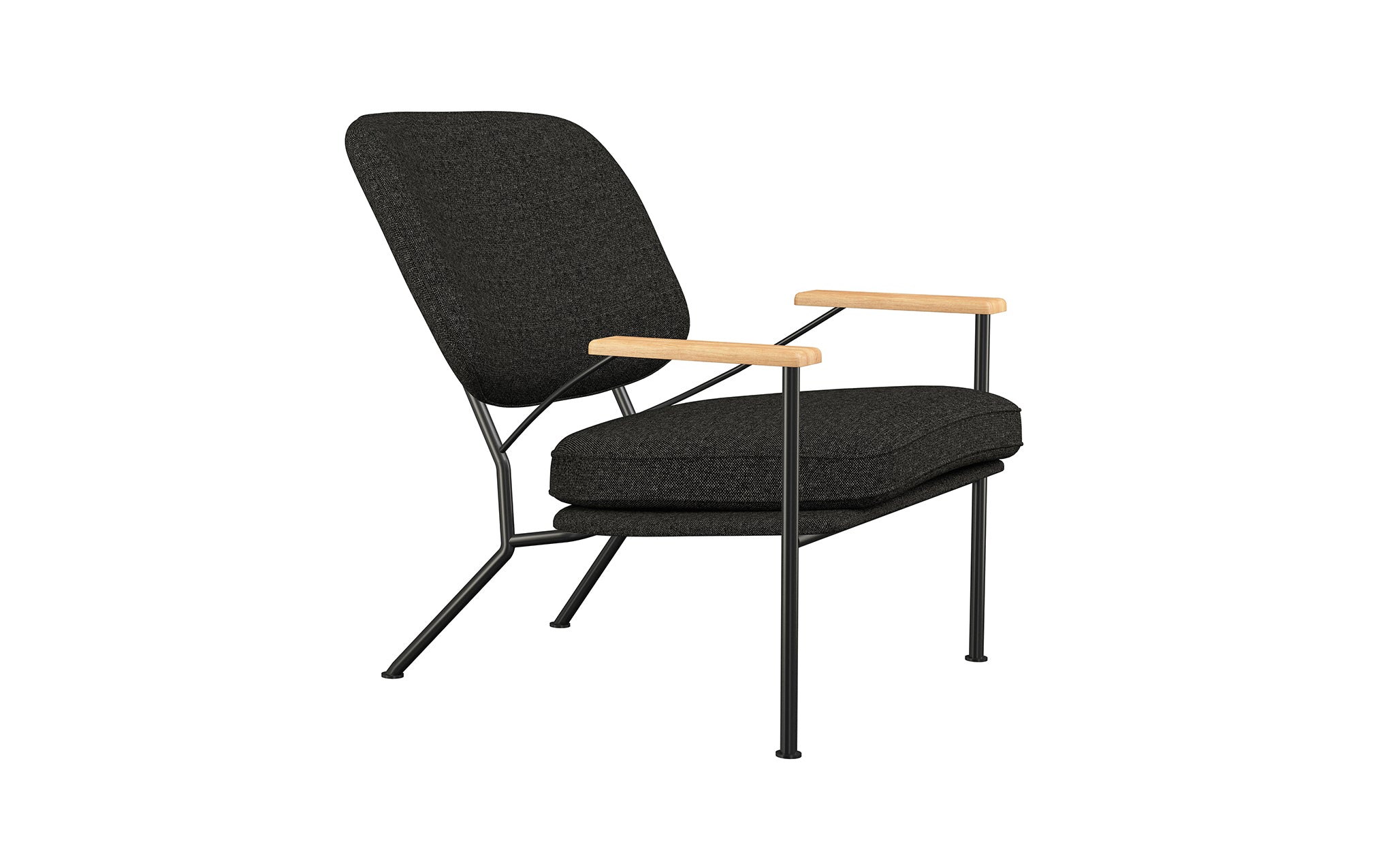 Orlando armchair with oak arms