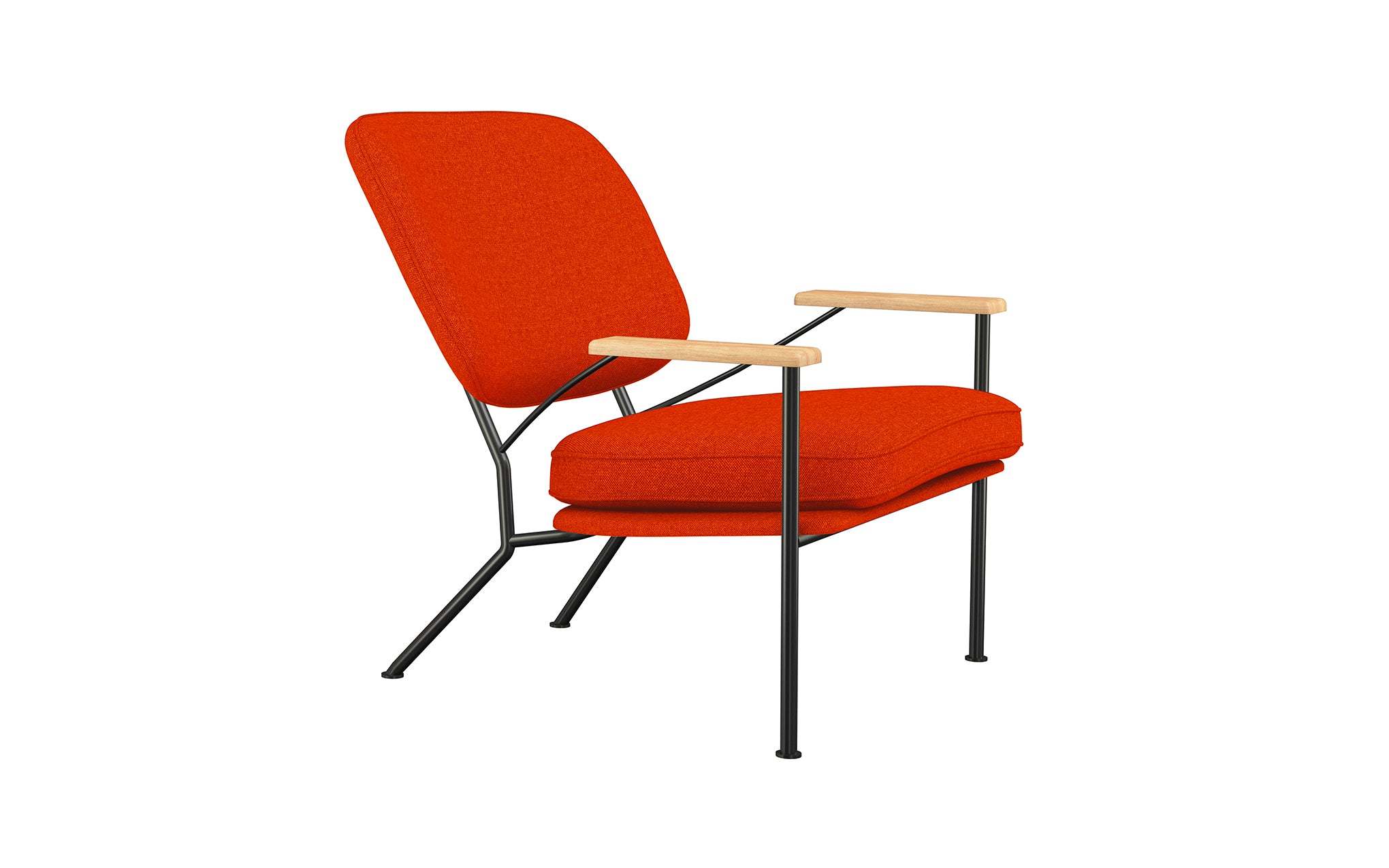 Orlando armchair with oak arms