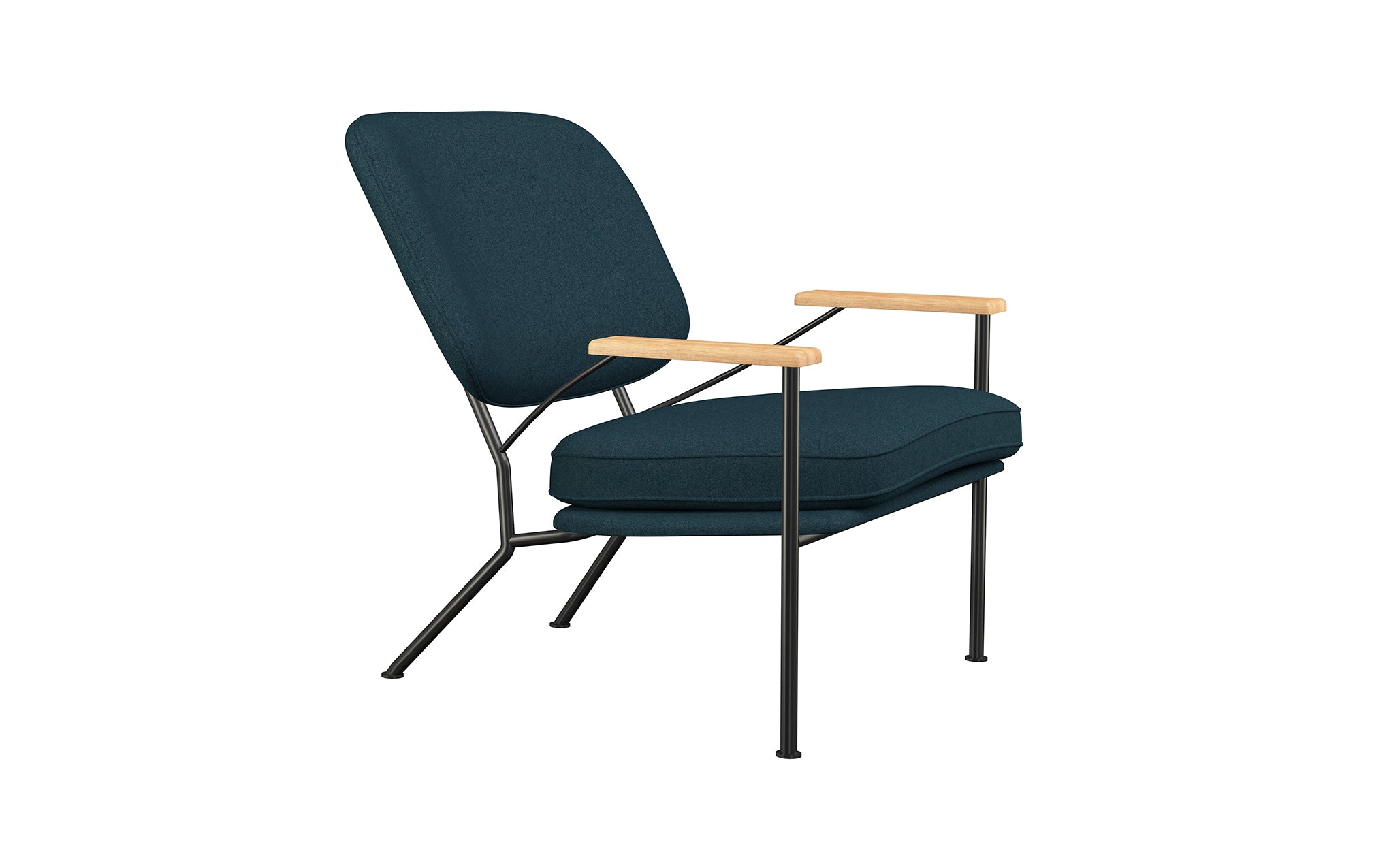 Orlando armchair with oak arms