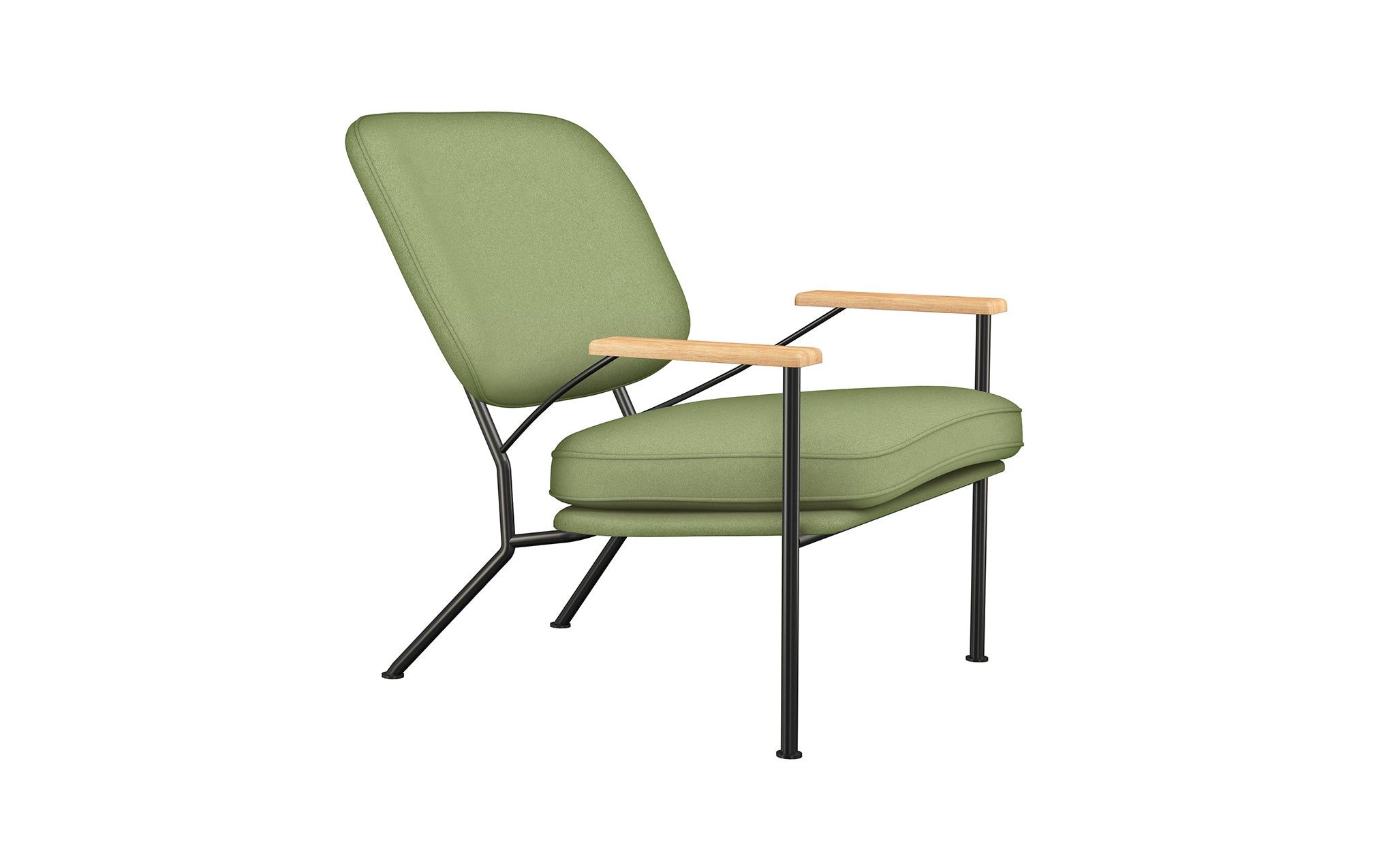 Orlando armchair with oak arms