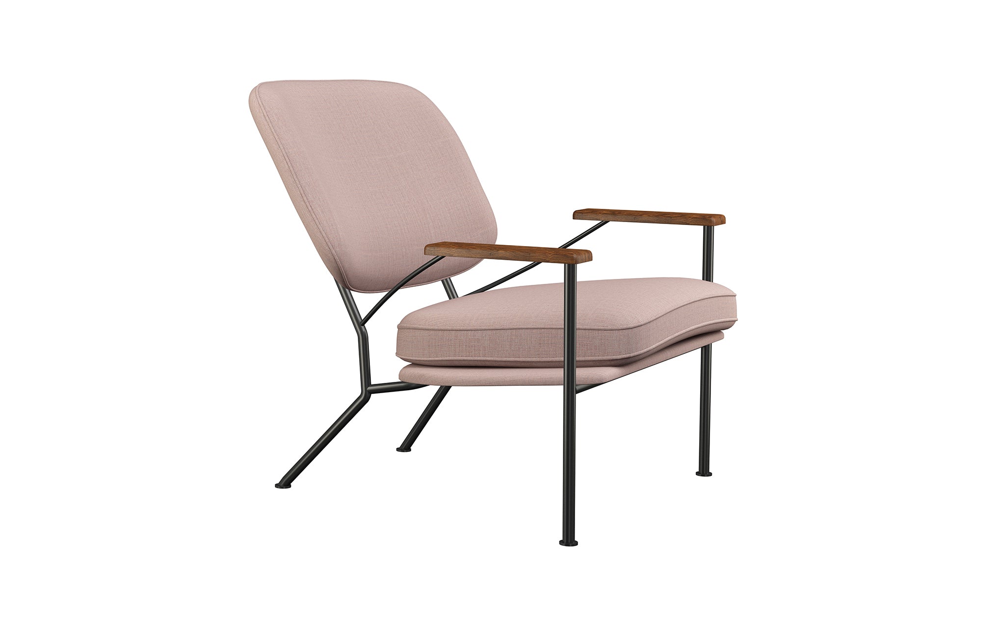 Orlando armchair with walnut arms