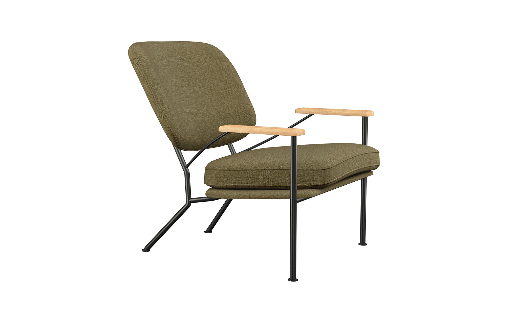 Orlando armchair with oak arms