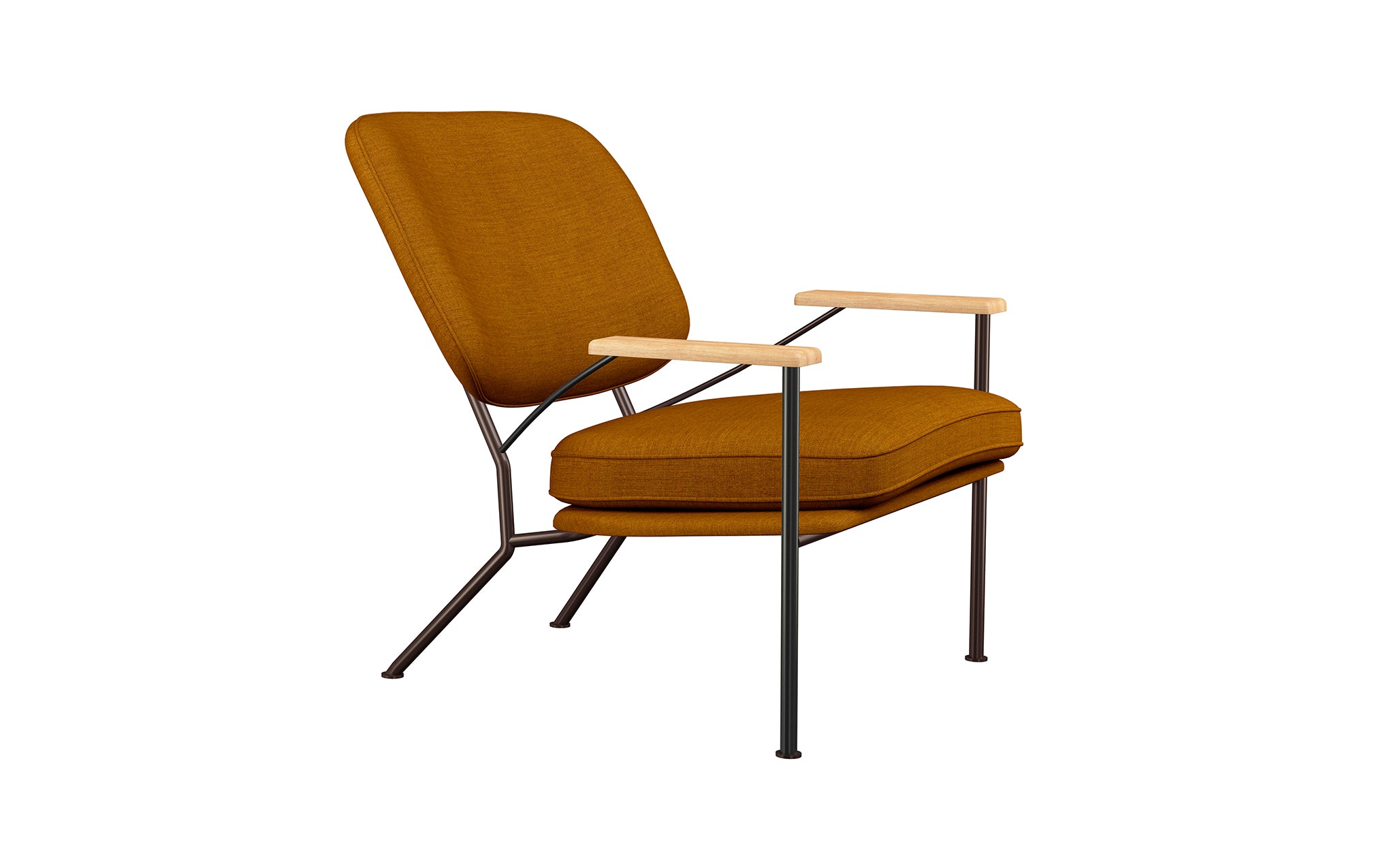 Orlando armchair with oak arms