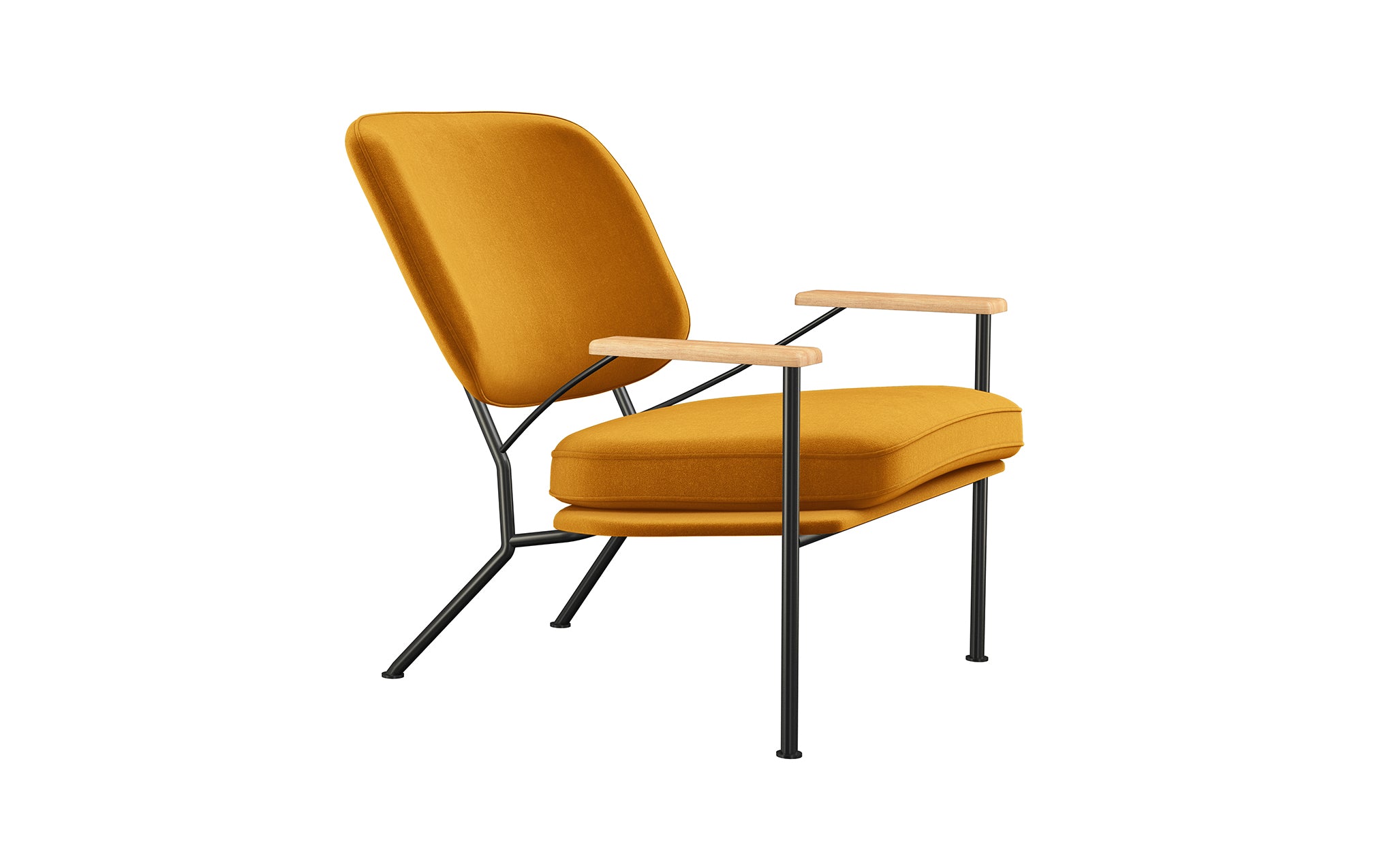 Orlando armchair with oak arms