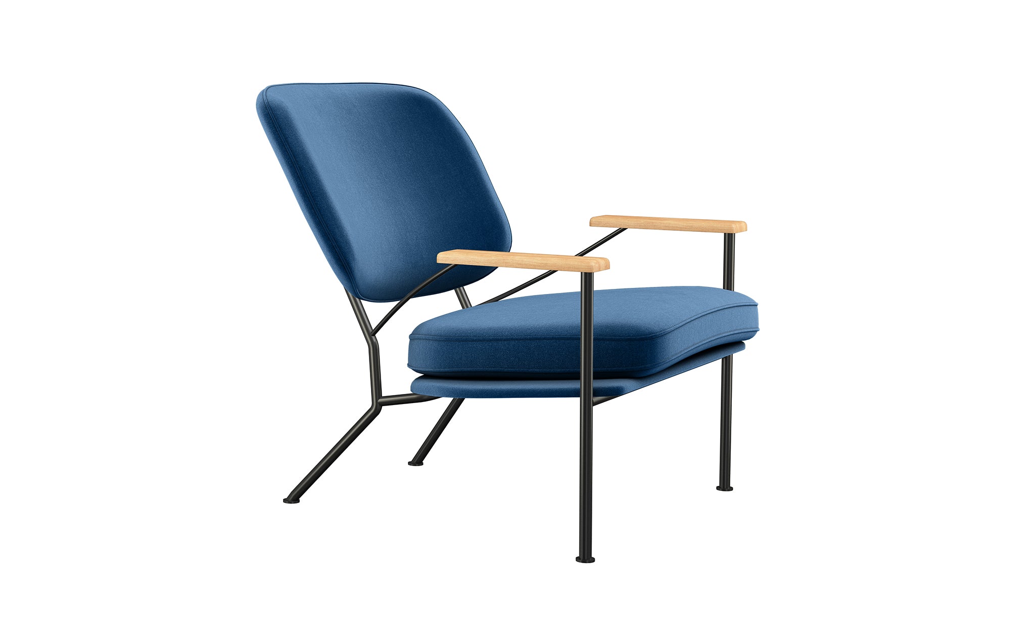 Orlando armchair with oak arms